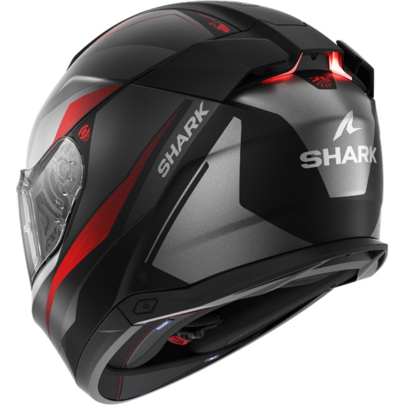CASCO SHARK SKWAL i3 MEKARIUM Mat Black Anthracite Red - Imagen 3
